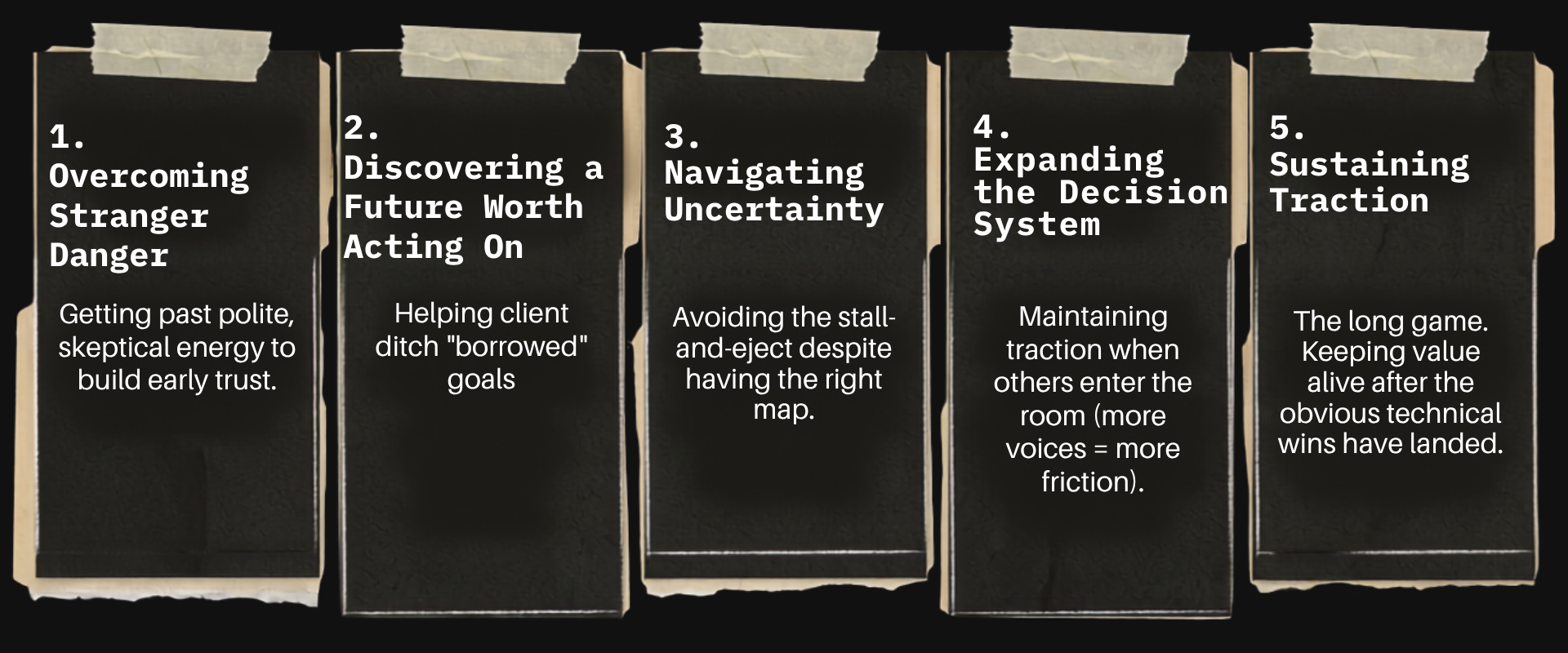 Five predictable places where advice gets stuck